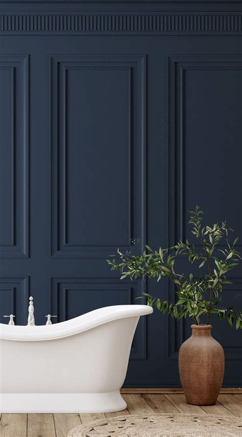 dark blue panel wallpaper wallsauce uk   dark blue panels