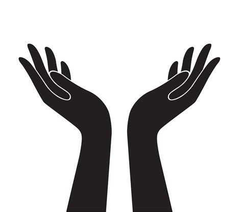 hands holding design vector hands logo vector  vector art