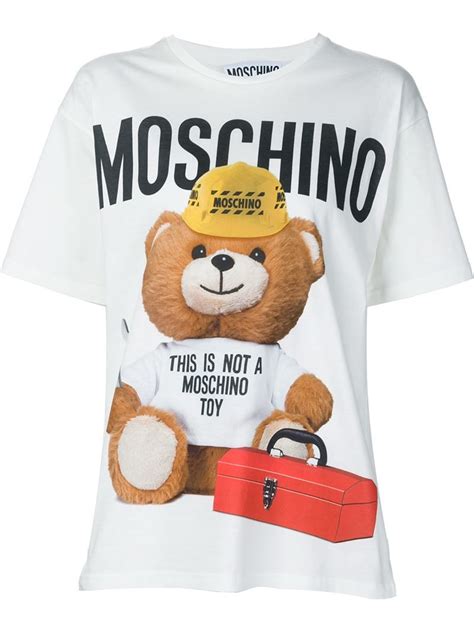 moschino teddy bear t shirt in white lyst