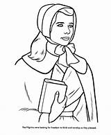 Pilgrim Girl Coloring Pages Printable Getcolorings Little Color sketch template