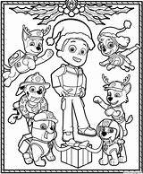 Patrol Coloring Pages Christmas Holiday Paw Halloween Printable Kids Print Comments sketch template