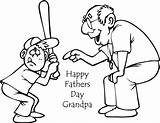 Coloring Pages Grandpa Fathers Happy Color Printables sketch template