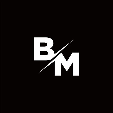 bm logo letter monogram slash  modern logo designs template  vector art  vecteezy