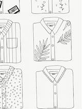 Downloadable Collared sketch template