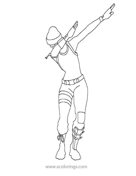 dabbing  fortnite coloring pages xcoloringscom