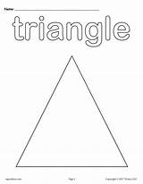 Triangle Coloring Shapes Pages Shape Printable Preschool Worksheets Worksheet Sheets Kids Toddlers Color Preschoolers Activities Cutting Kindergarten Printables Templates Tracing sketch template