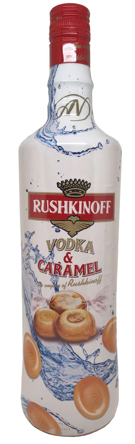 rushkinoff vodka and caramel likör 18 vol 1135