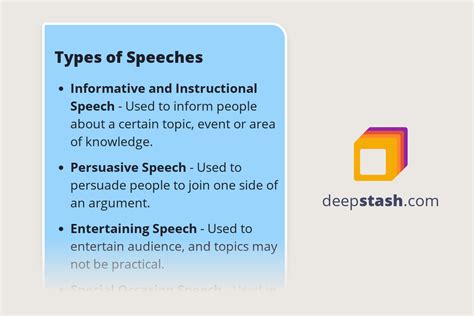 types  speeches deepstash