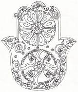 Coloring Pages Hamsa Template sketch template