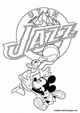 Coloring Pages Nba Jazz Utah Disney Print Browser Window Mouse sketch template