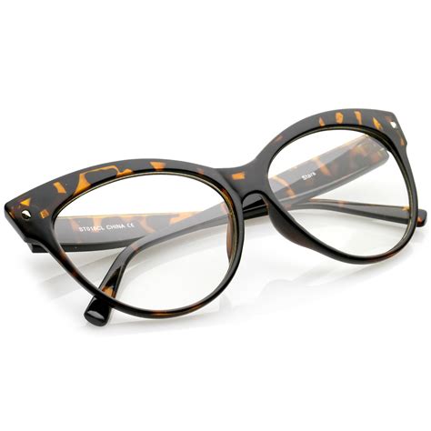 women s oversize wide arms clear lens cat eye eyeglasses 58mm sunglass la