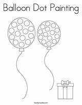 Dot Coloring Balloon Painting Pages Birthday Worksheet Do Favorites Login Add Twistynoodle Noodle sketch template