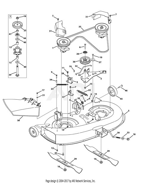 mtd bcf  parts diagram  mower deck
