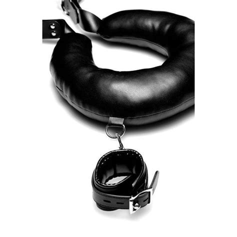 padded thigh sling restraint with wrist cuffs extreme bdsm etsy