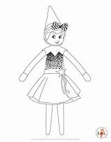 Coloring Pages Christmas Elf Shelf Girl Printables Kids Sheets Kidspartyworks Printable Colouring Dress Her Dog Ready She Season Drawing Holiday sketch template