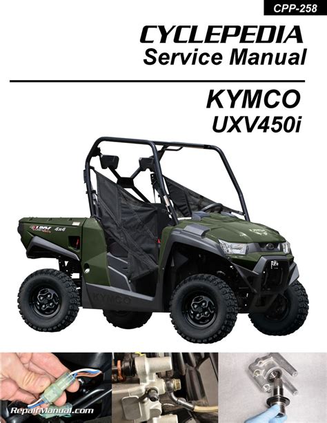 kymco uxv   side  side printed service manual  cyclepedia