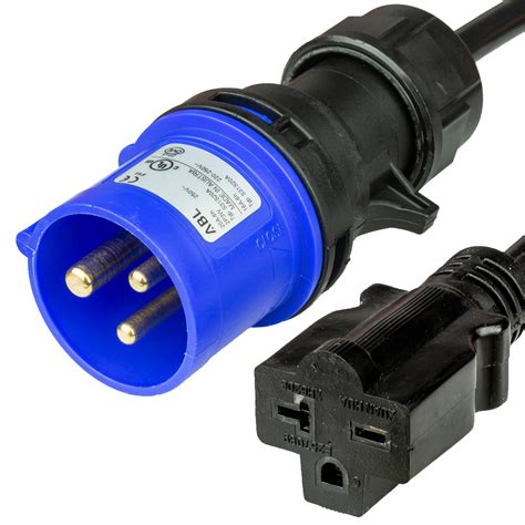 ft iec p blue plug  nema   power cord