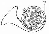 Tromba Scarica Instruments Horn sketch template