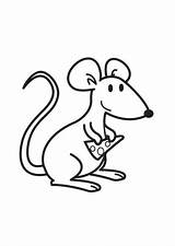 Cheese Mouse Coloring sketch template