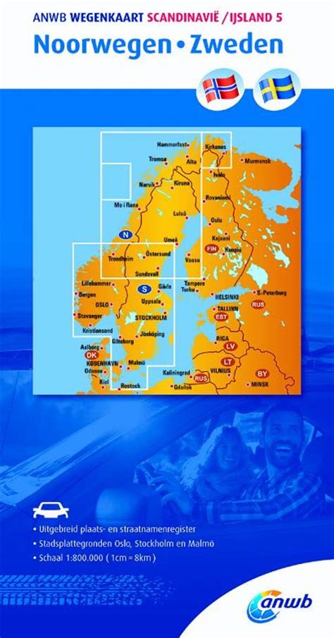 bolcom anwb wegenkaart scandinavieijsland  noorwegenzweden