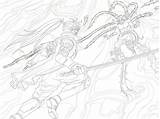 Fight Lineart sketch template