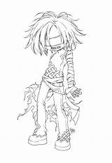 Coloring Anime Pages Creepy Sureya Hollow Deviantart Lineart Fantasy Drawings Ink Illustrations sketch template