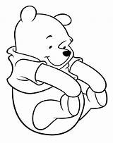 Coloring Pooh Winnie Pages Colouring Poo Printable Bear Baby Disney Clipart Sheets Classic Cute Print Color Cartoon Drawing Happy Line sketch template