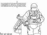 Rainbow Siege Six Coloring Pages Print Operators Color Drawings sketch template