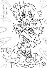 Coloring Cure Precure Anime Sketch sketch template