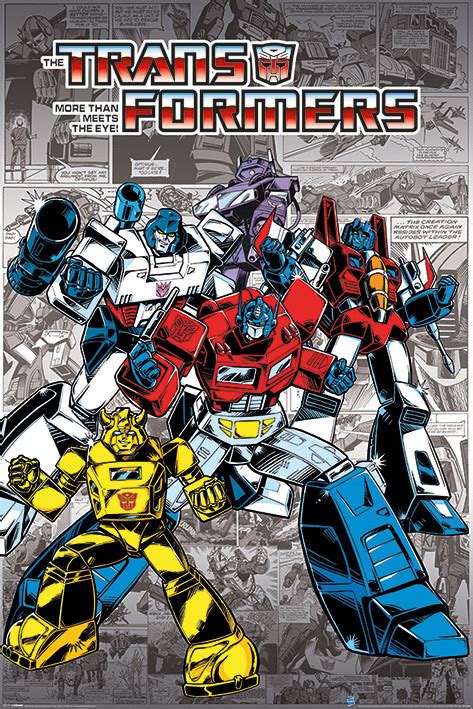 poster transformers  retro comics wall art gifts merchandise
