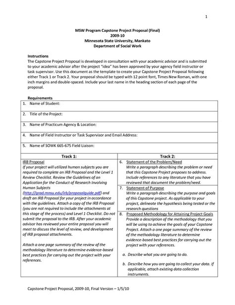 capstone project proposal template capstone project research proposal