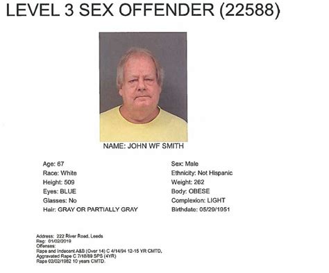 northampton police notify residents of 4 new level 3 sex offenders