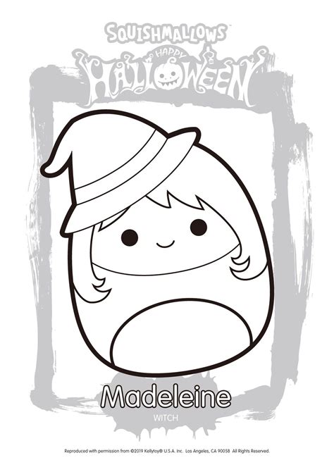 halloween squishmallows madeleine coloring pages cute doodles drawings