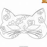 Colorare Maschera Gatto Disegno sketch template