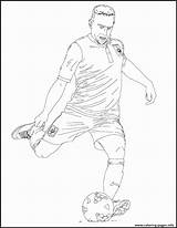 Coloring Pages Soccer Ribery Franck Neymar Player Printable Color Coloriage Players Print Getcolorings sketch template