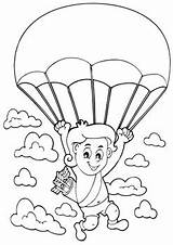 Parachutes sketch template