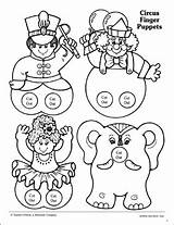 Puppet Circus Finger Patterns Printable Crafts Puppets Preschool Scholastic Theme Worksheet Teachables Kids Projects Choose Board sketch template