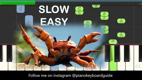 noisestorm crab rave slow easy piano tutorial youtube