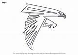 Falcons Atlanta Logo Draw Drawing Nfl Step Tutorials Drawingtutorials101 sketch template