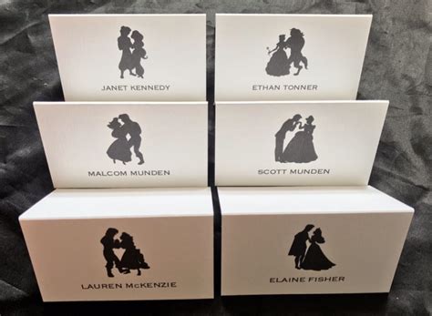 disney wedding table numbers couples silhouette  characters table  ebay