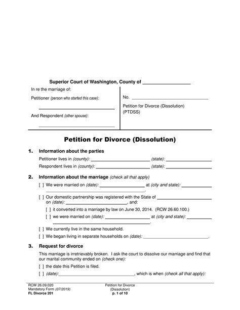 printable divorce forms michigan tutoreorg master  documents