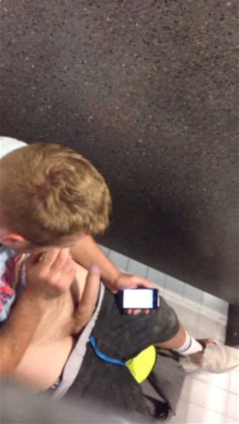 horny blond guy caught jerking in a public toilet my own private locker room