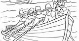 Coloring Rowboat Template sketch template