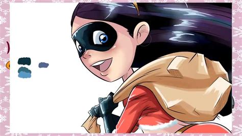 speed draw violet parr merry christmas youtube