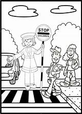 Safety Road Coloring Traffic Pages Preschool Drawing Stop Activities Kids Rules Children Colouring Light Signs Printable Worksheets Bus Pedestrian Week sketch template