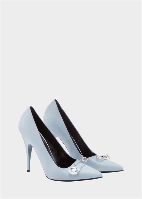 versus versace safety pin leather pumps for women uk