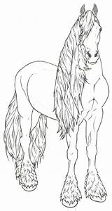 Kleurplaat Paard Fries Tekeningen Downloaden sketch template