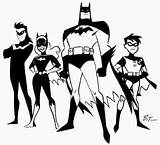Batman Bruce Timm Robin Nightwing Batgirl Animated Coloring Sheet Drawing Comicartcommunity Series Tas Superheroes Dc Comic Comics Quinn sketch template