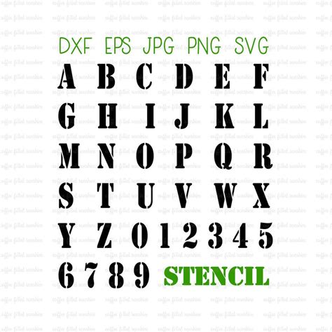 stencil font alphabet stencils military letters marine gifts