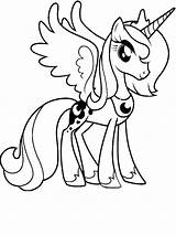 Pony Little Pages Coloring Princess Luna Filly Print Getcolorings Getdrawings sketch template